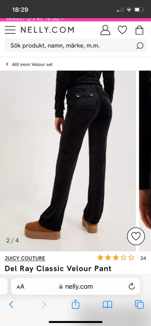 Juicybyxor  - Ett par svarta juicybyxor som är köpta här på Plick för 800kr. Dom är i bra skick och säljs för 450kr+frakt. Dom är i storlek s