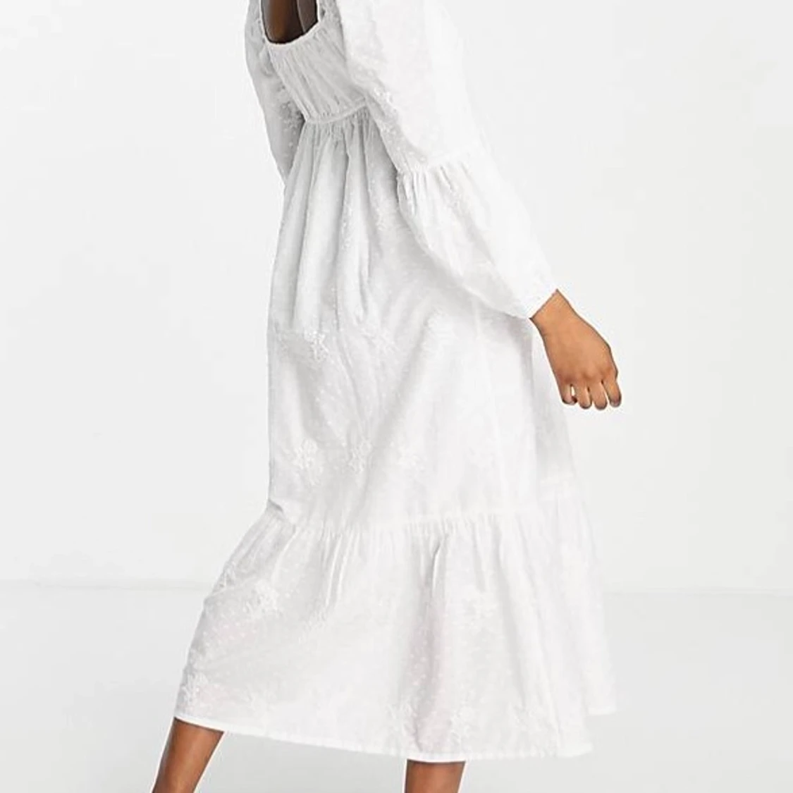 Vit maxiklänning studentklänning  - 90