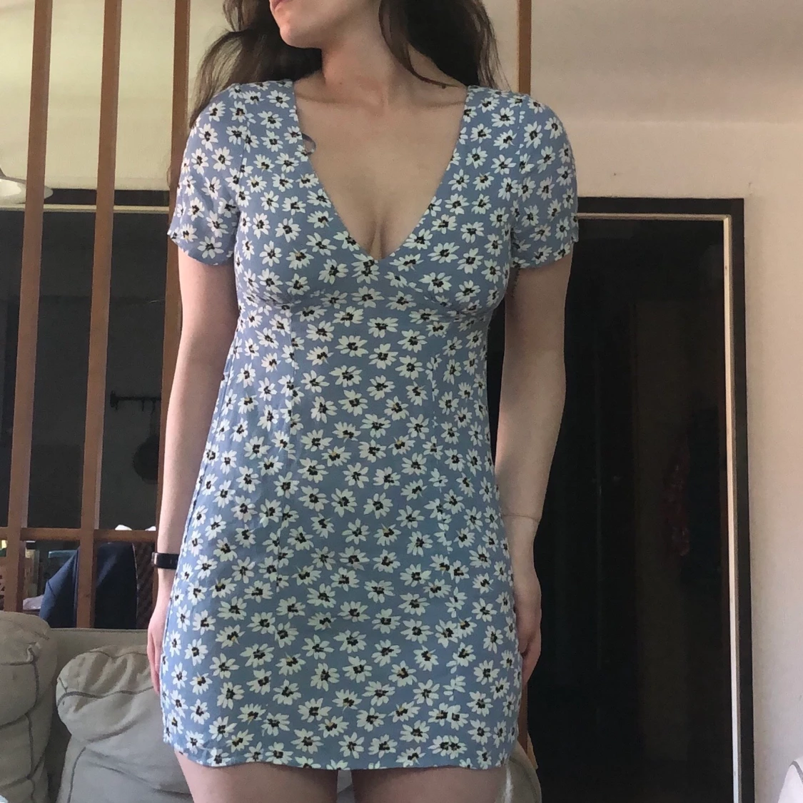 Pull&Bear Blue Floral Dress