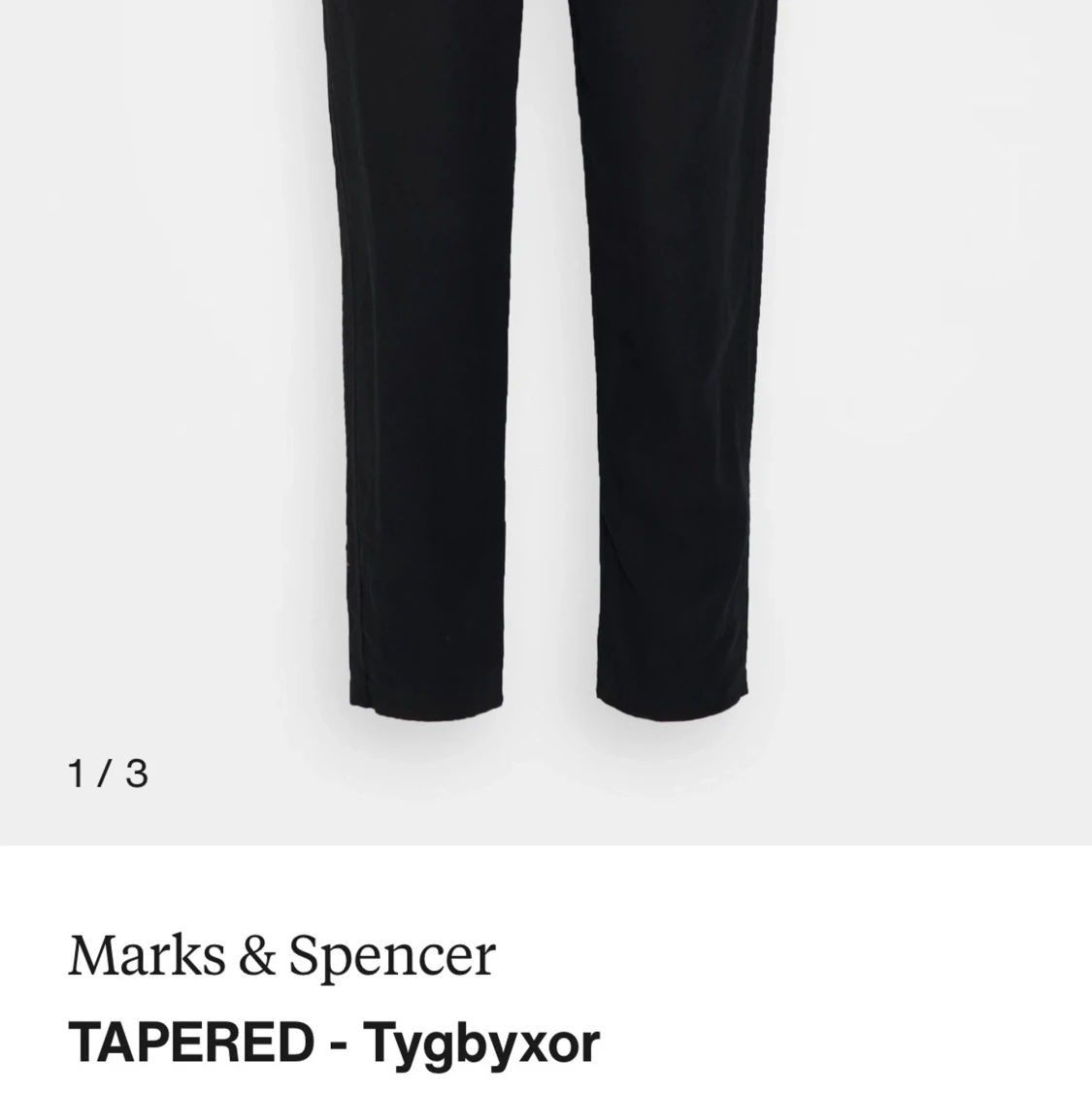 Svarta linnebyxor - 90