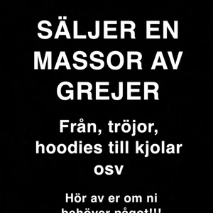 SÄLJER - SKRIV VAD NI BEHÖVER