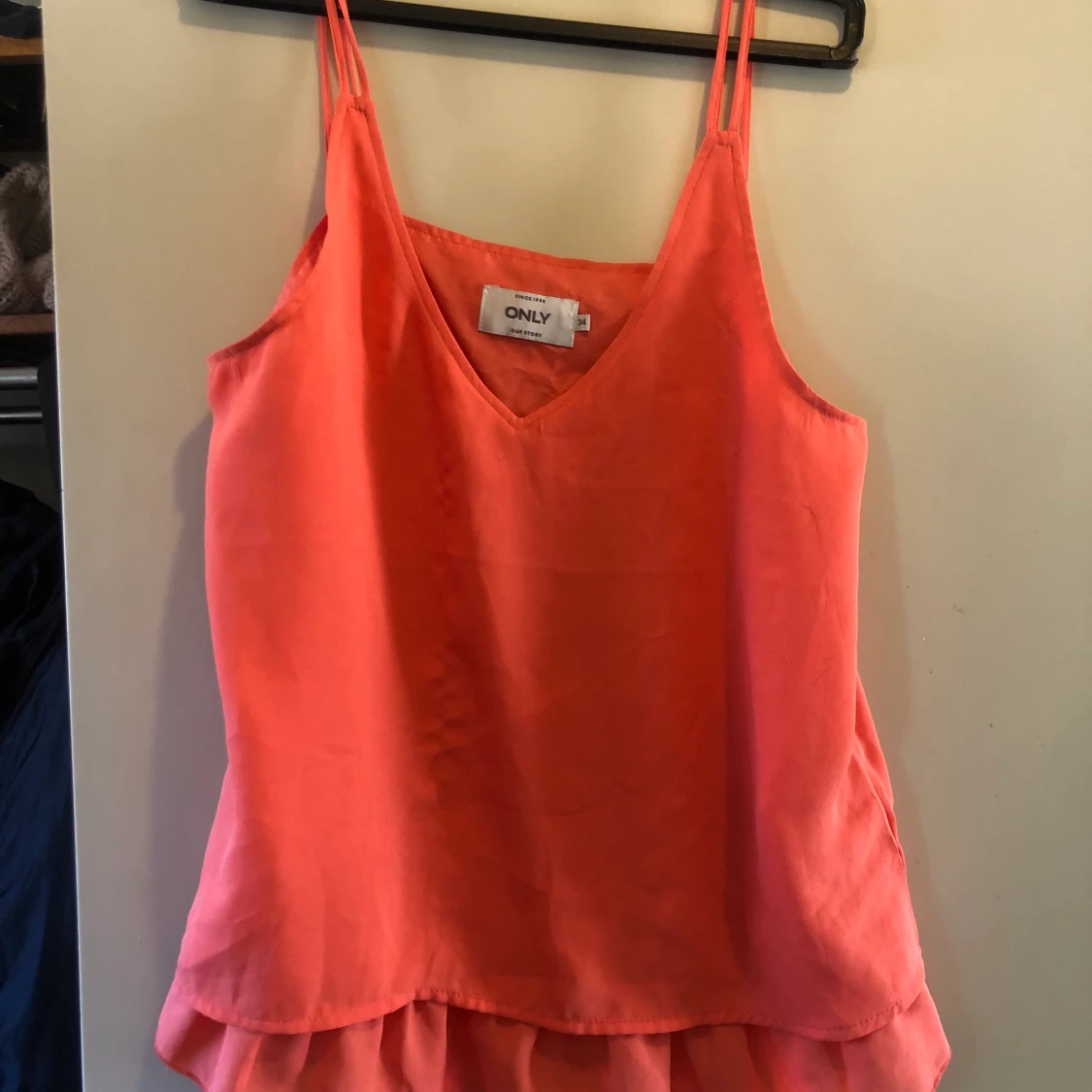 Korall färgat linne