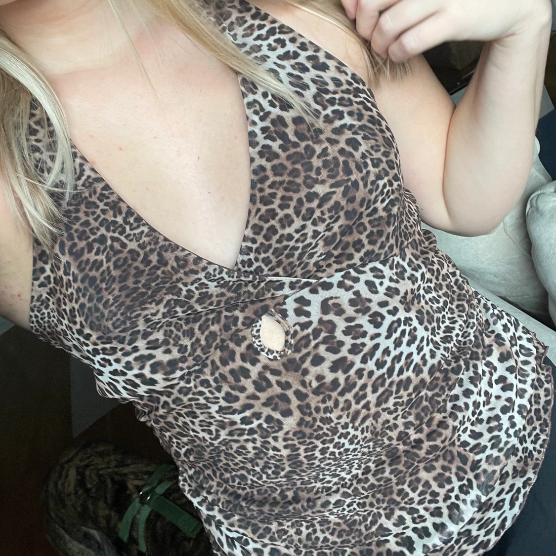 Leopardmönstrat linne - 90