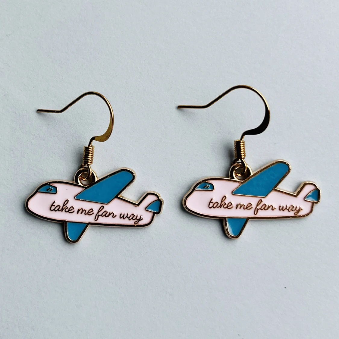 Flygplan örhängen 💙