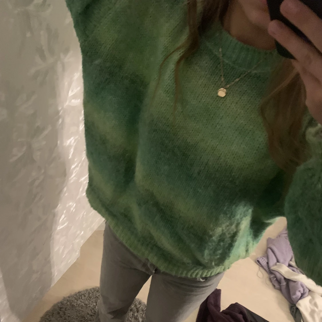 Grön stickad tröja 