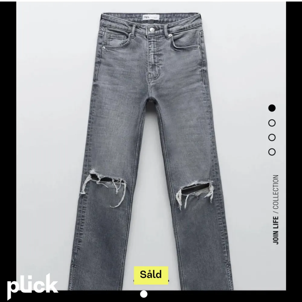 Säljer dessa snygga zara jeans då jag inte får någon användning av de längre. Fint skick😊. Jeans & Byxor.