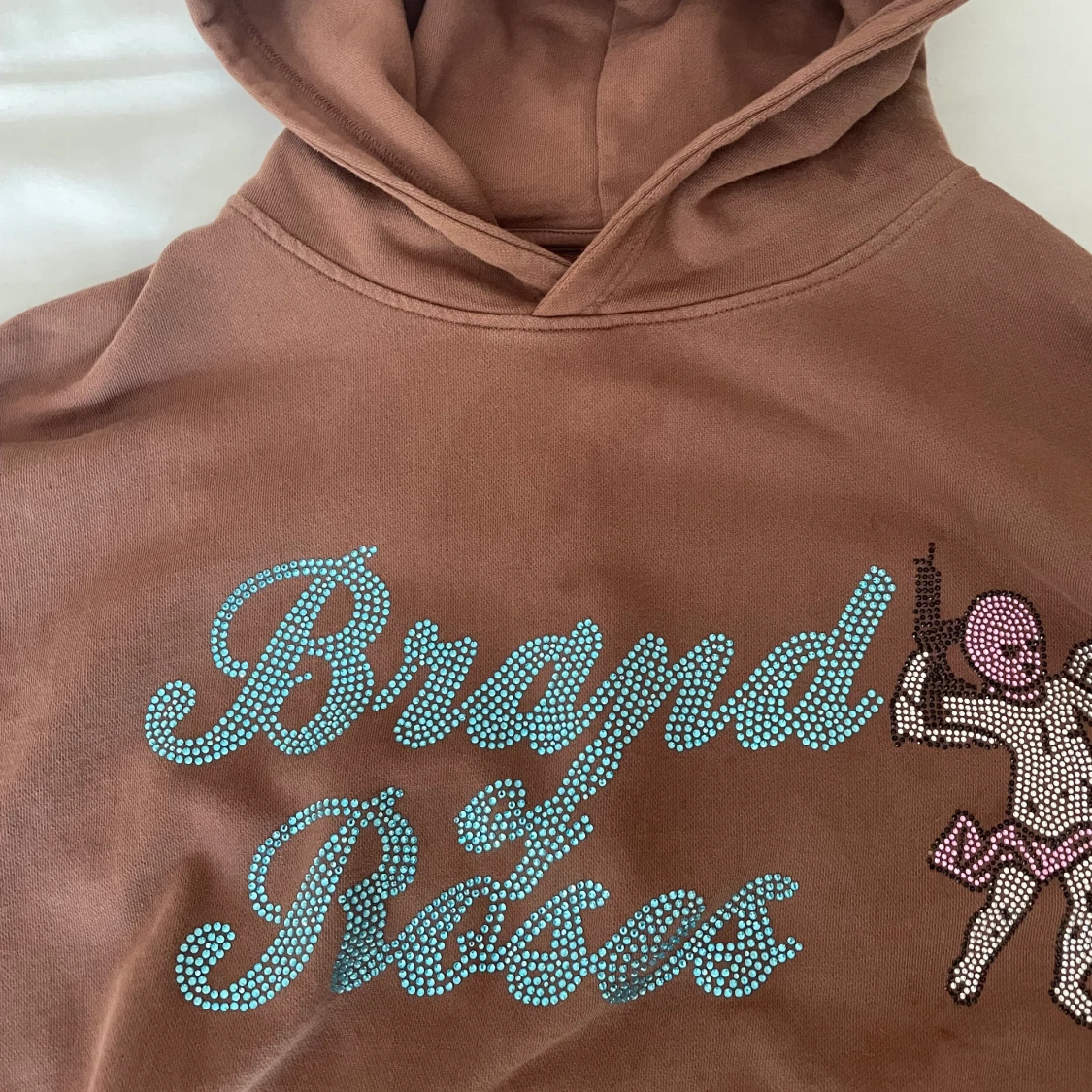 Brand Of Roses Angel hoodie, washed Brown - 90