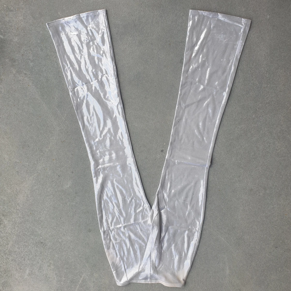 True Vintage Y2K Silver Flare Pants - 91