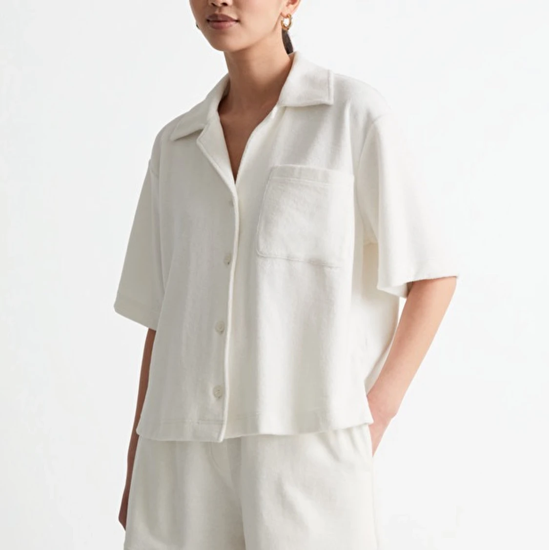 Frotté Terry T-shirt Piké från Other stories