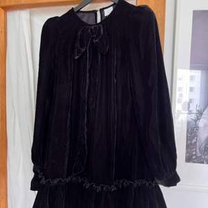 Black velvet smock dress for H&M  Vampires wife collection Worn once 