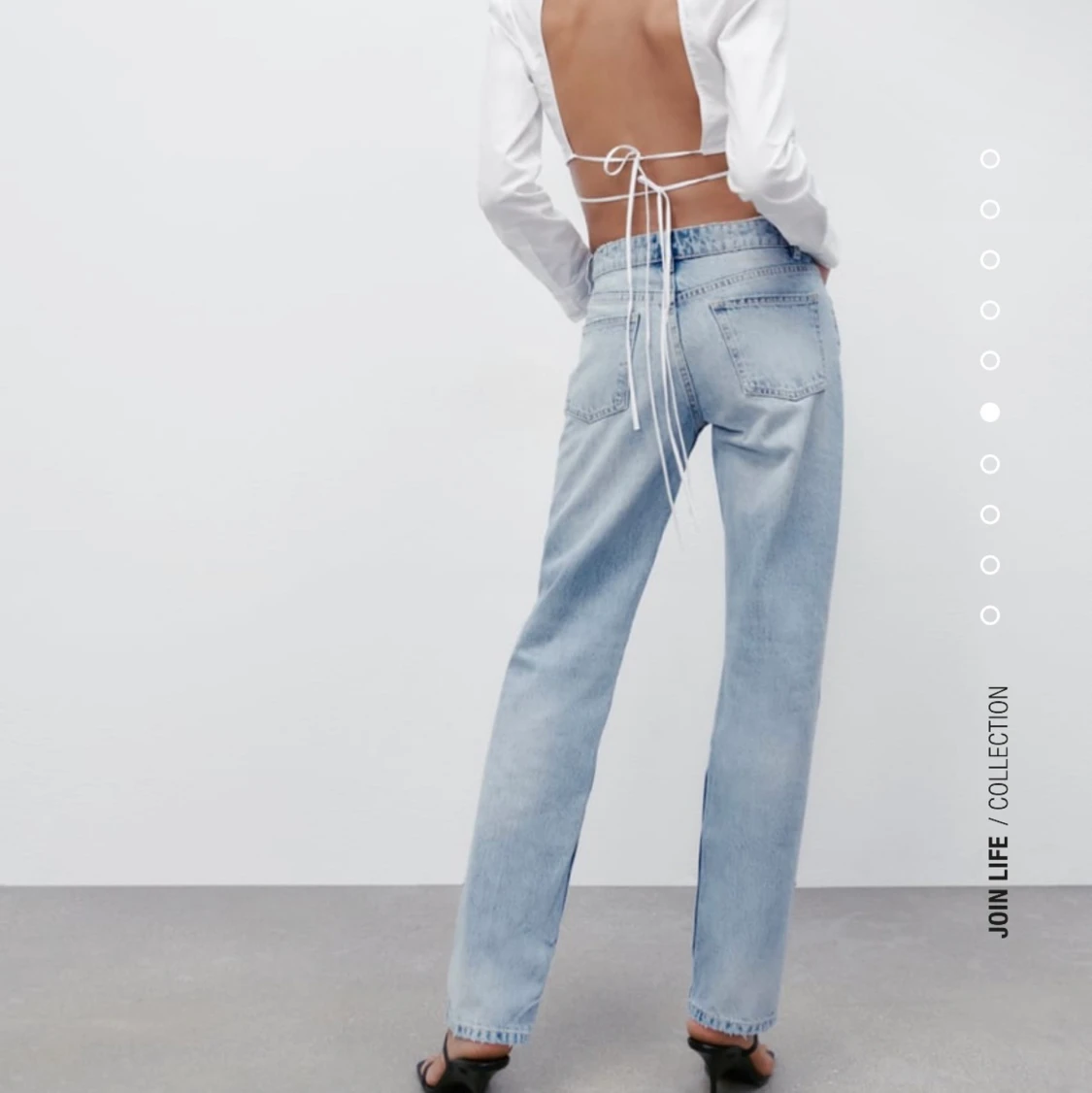 Zara lightwash,mid waist,straight jeans - 91