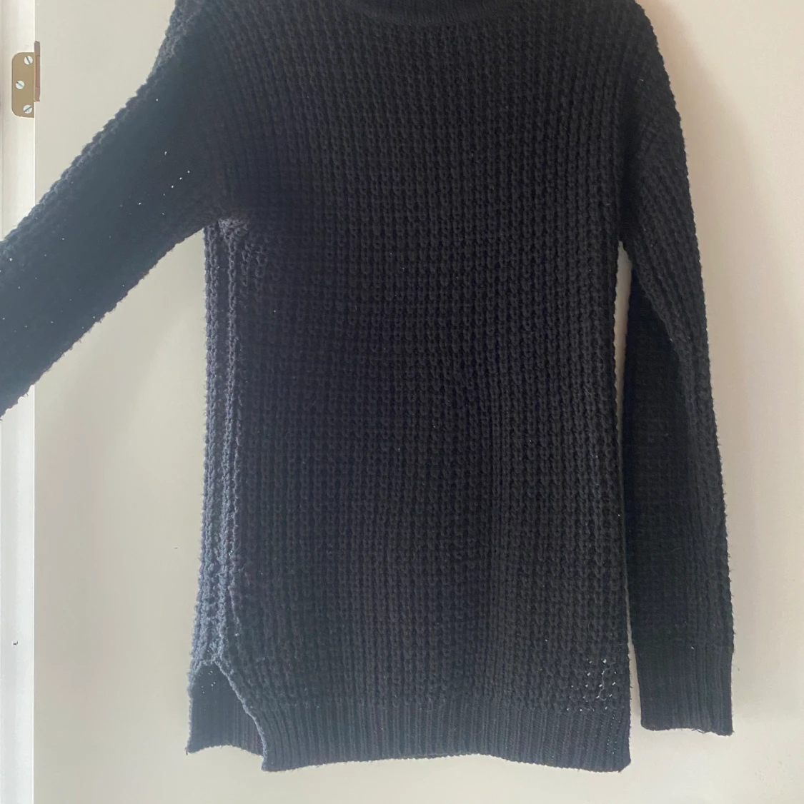 Stickad poloklänning/lång tröja  - 90