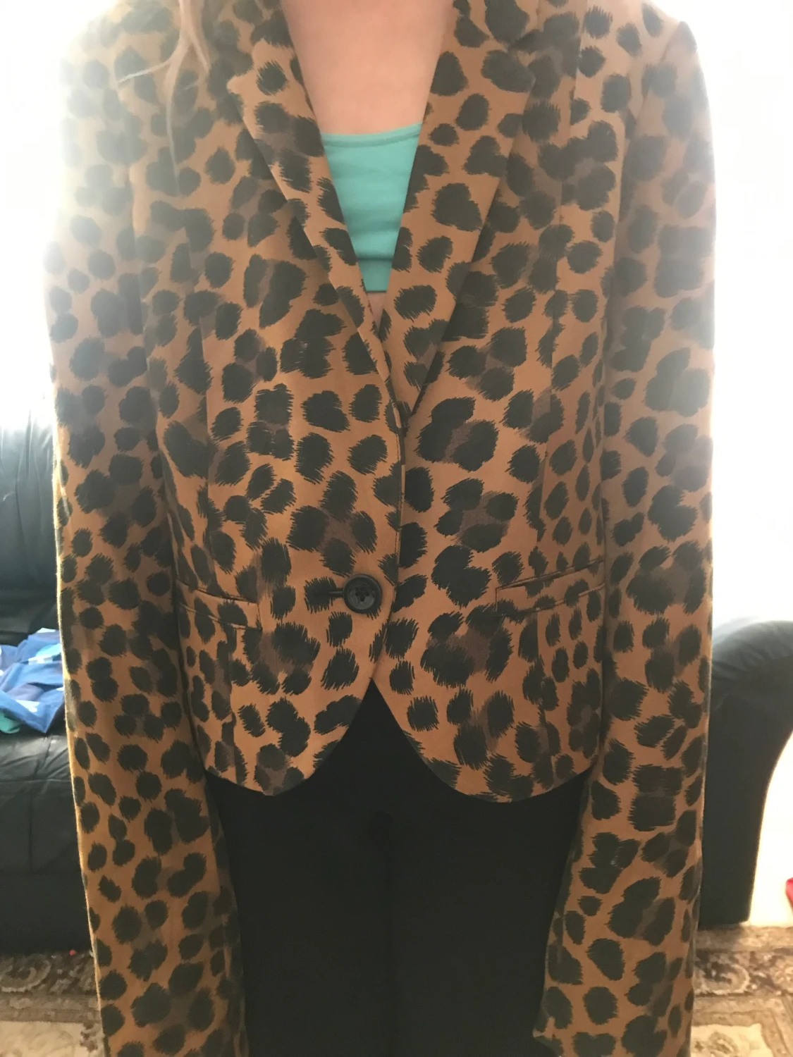 Leopardmönstrad kavaj - 90