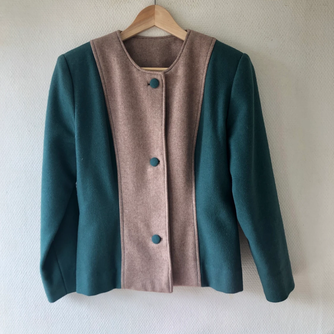 Unik höstjack i ullmix - 90