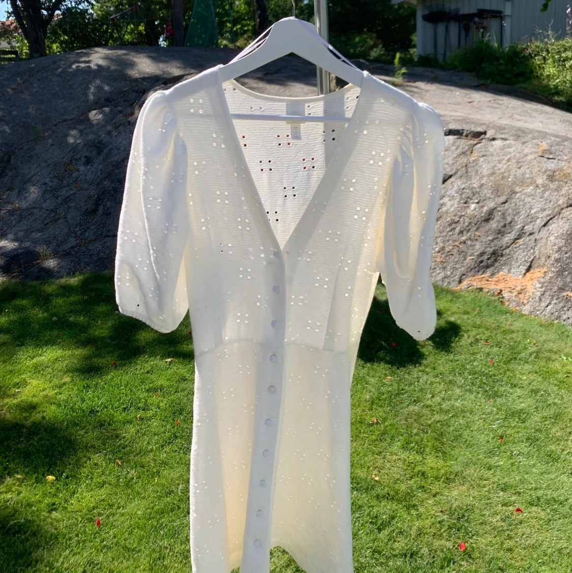 Söt vit klänning - 91