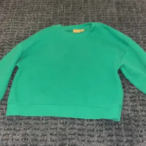 Säljer en grön hoodie utan luva från Gina tricots barn avdelning, storlek 158/164. Använd ett par gånger. 