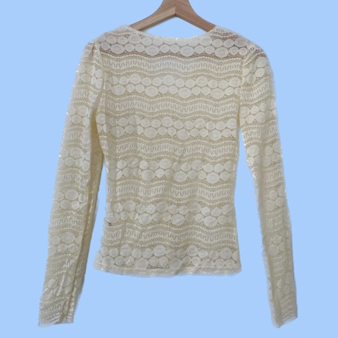 Långärmad tröja i spets - 90