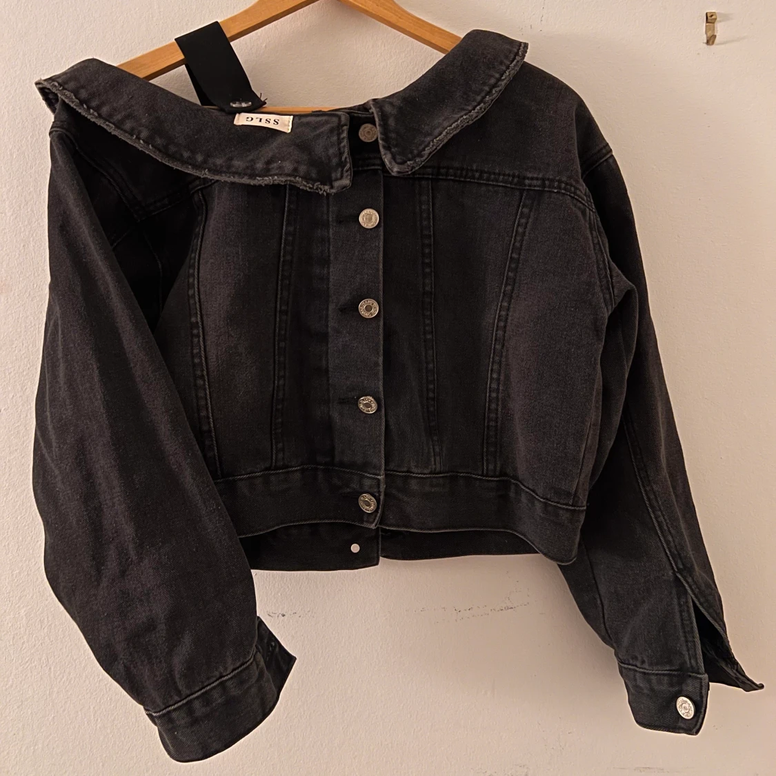 Cropped oversized denim jacket  - 91