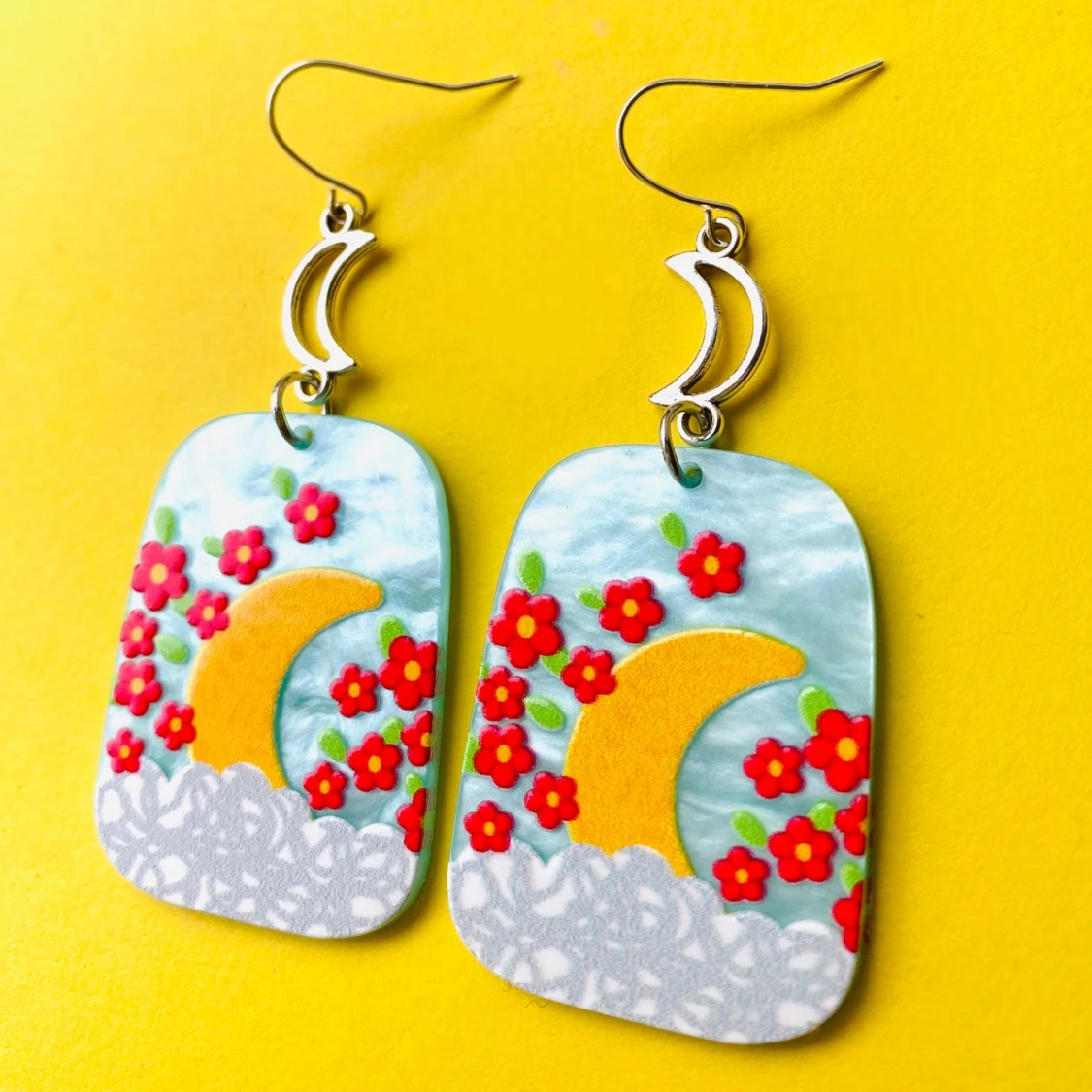 Moon and stars örhängen 💙 - 90