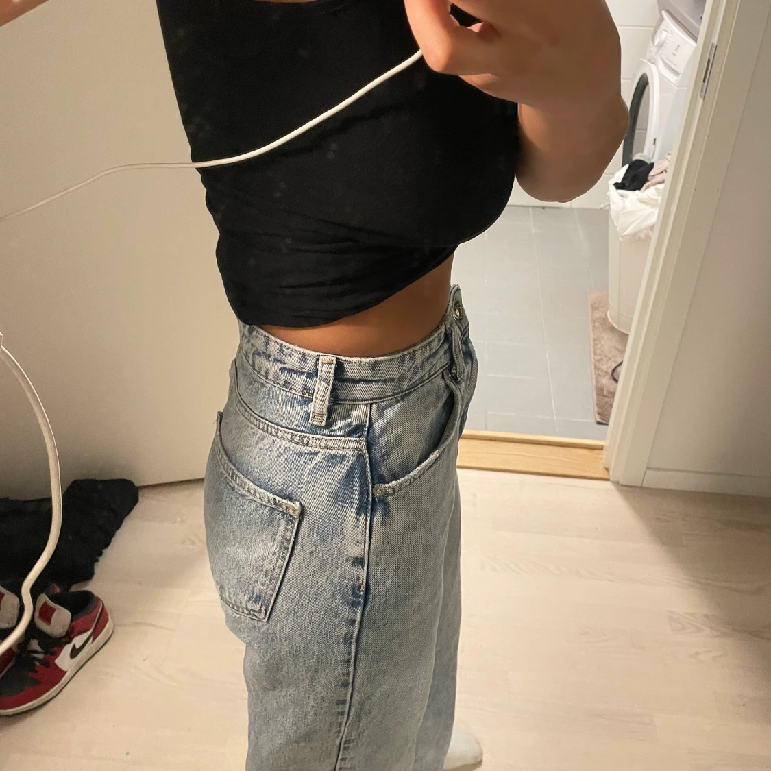 Högmidjade jeans - 90