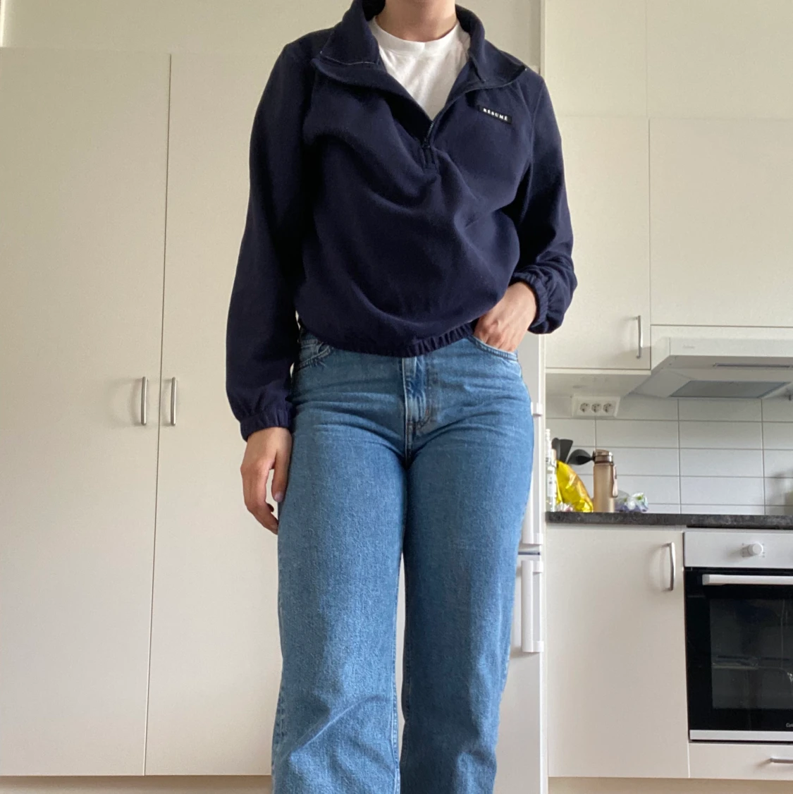 Resumé Fleecetröja Marinblå S