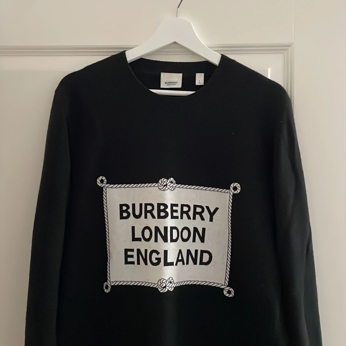 Burberry Logo Stickad Tröja