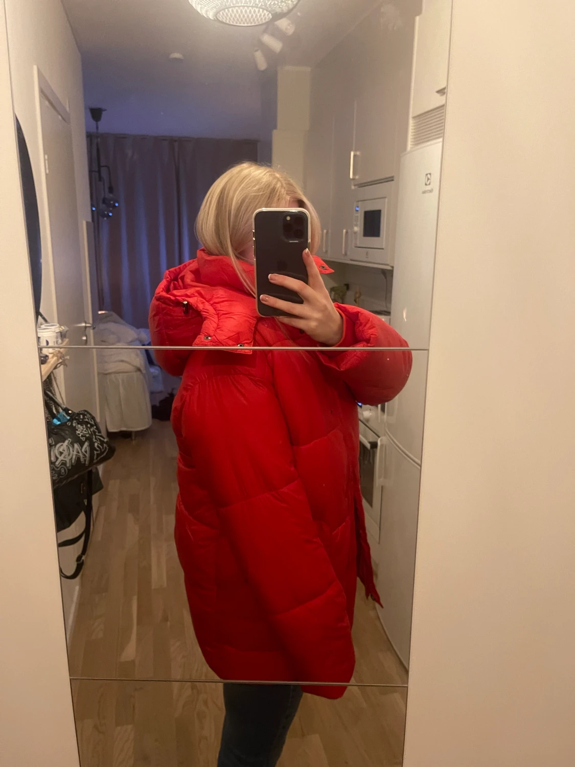 Röd vinterjacka - 90