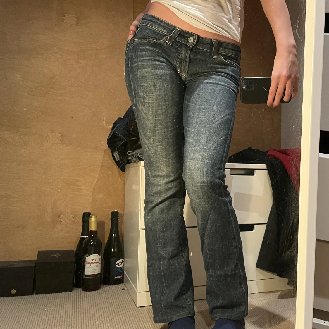 Lågmindaje bootcutjeans👌🏼👌🏼 - 90