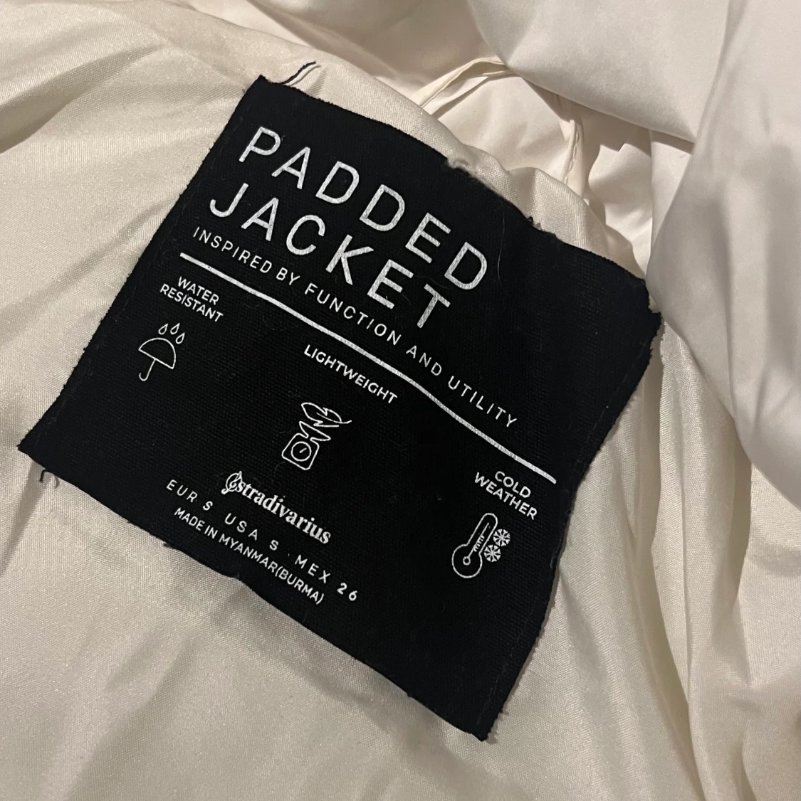 Vit puffer jacka - 90