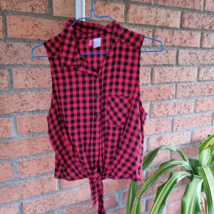 Croptop - Rutig cowgirl topp från hm