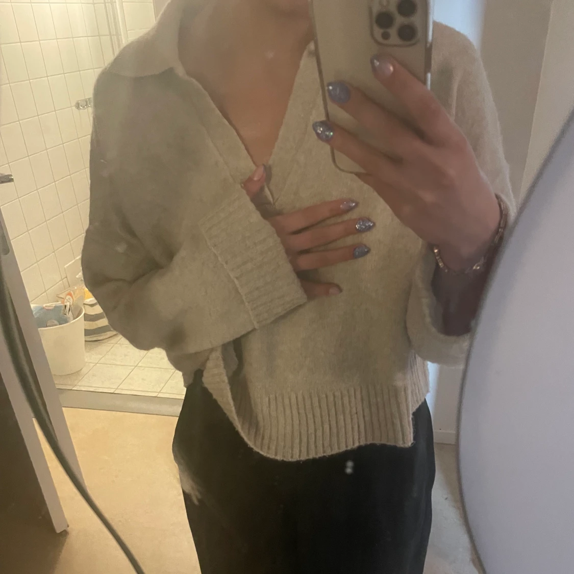 Stickad tröja Bershka