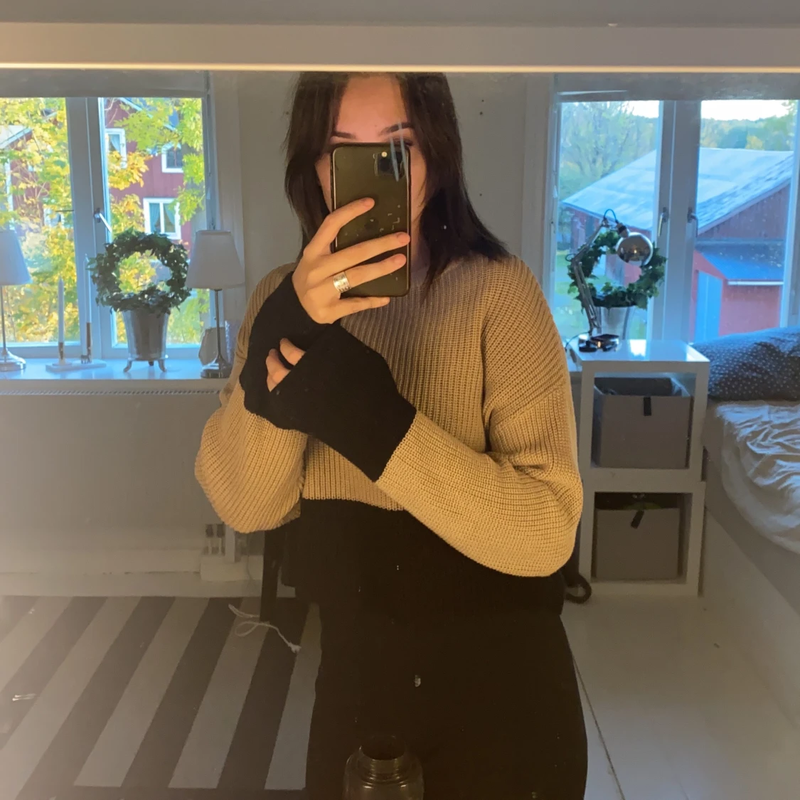 Stickad croppad tröja! - 91