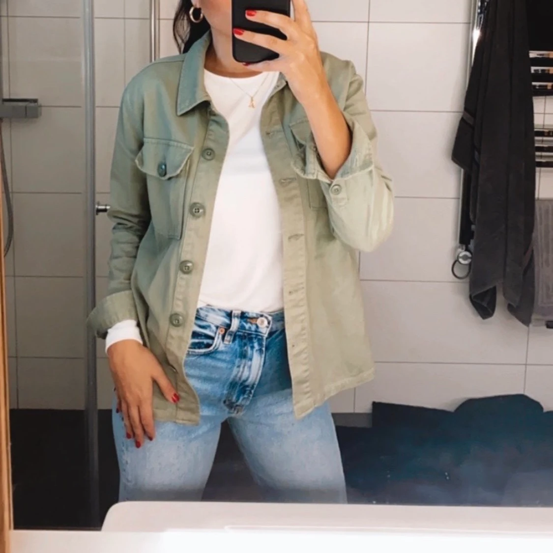 Grön skjortjacka