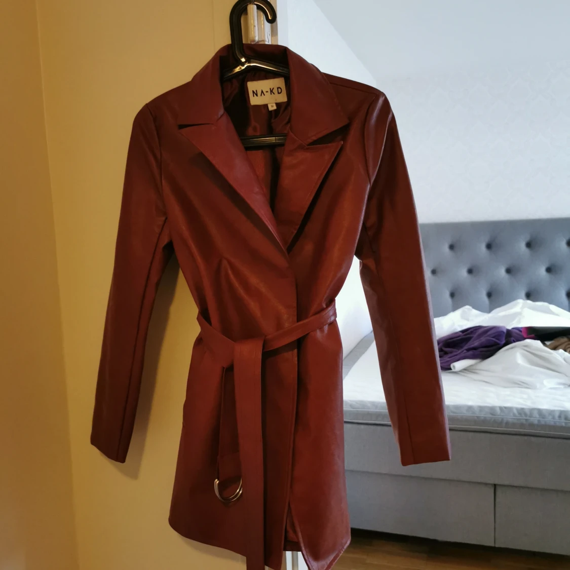 Brun skinnjacka nakd - 90