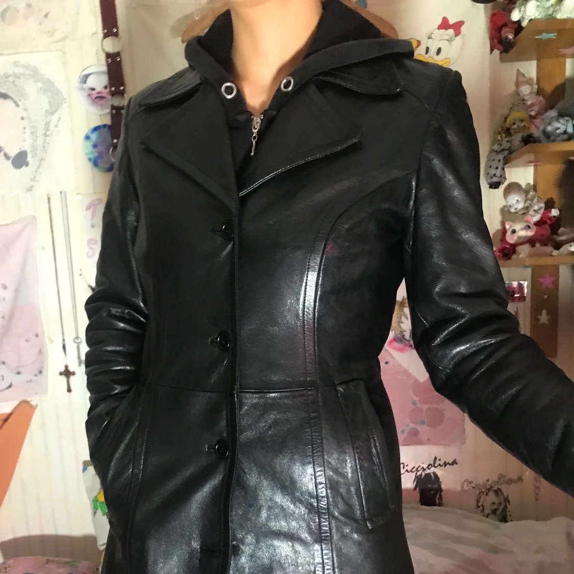 SVART SKINNKAVAJ/SKINNJACKA FRÅN ROCK'N BLUE - 91