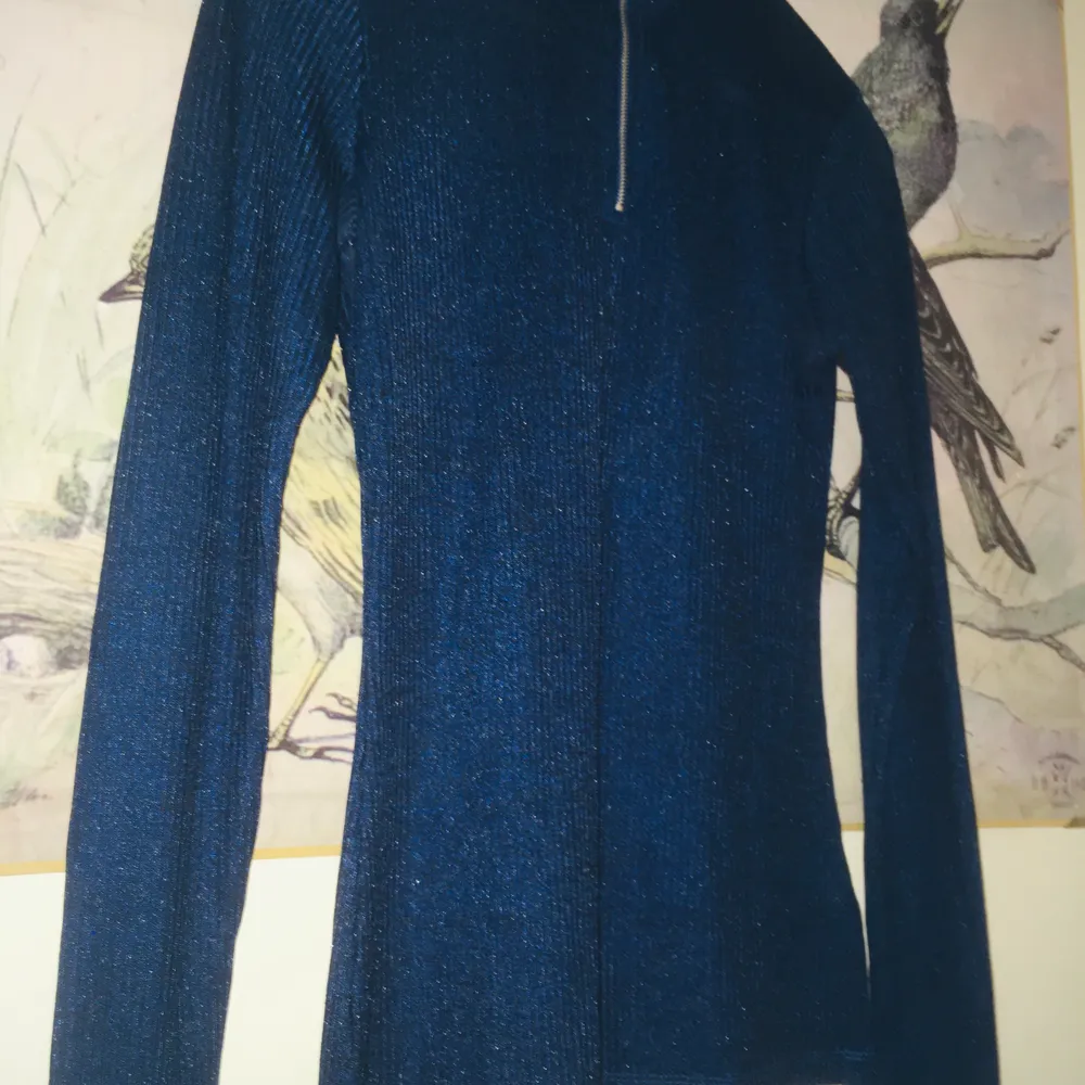 Fin, mjuk, stretchig tröja från Carin Wester med fin dragkedja. Fin blå färg. Färgen stämmer bäst med första bilden. Inte använd så mycket! 💎. Toppar.