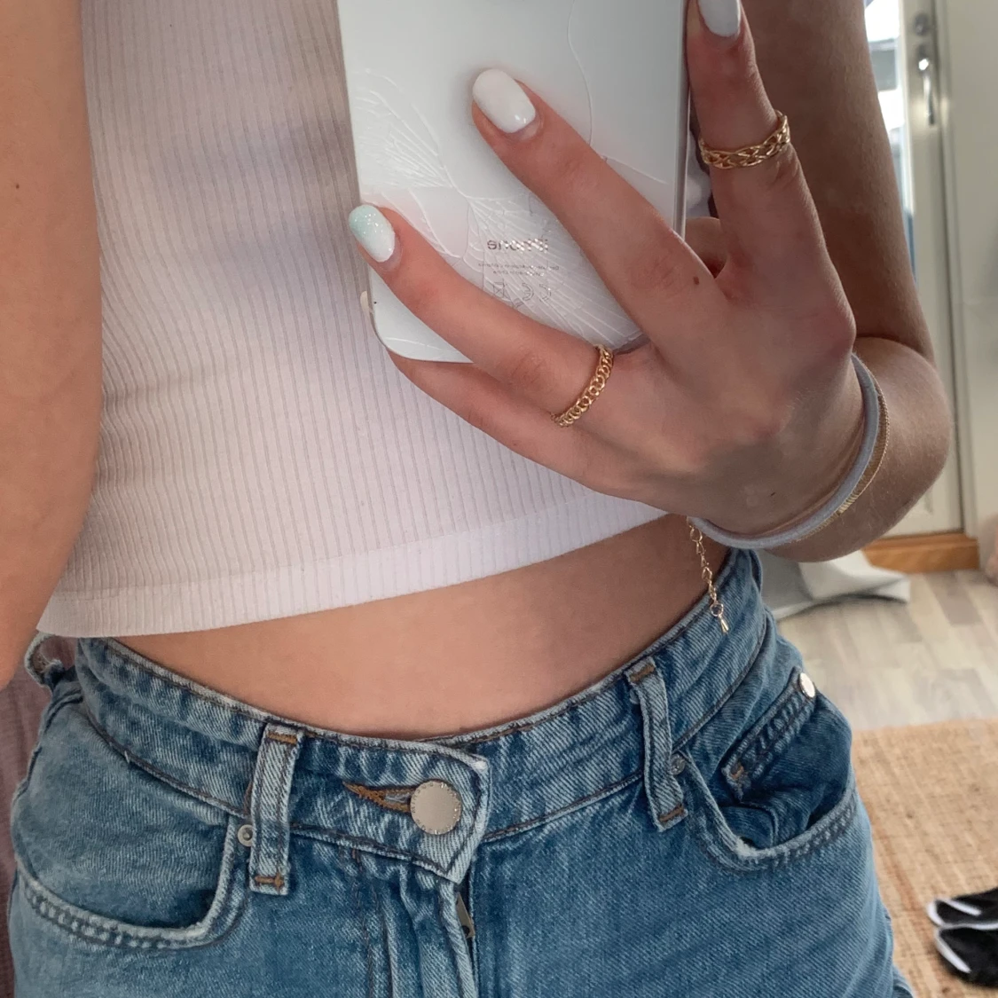 Wide jeans från H&M, köpt för 400kr. Storlek 34  - 91