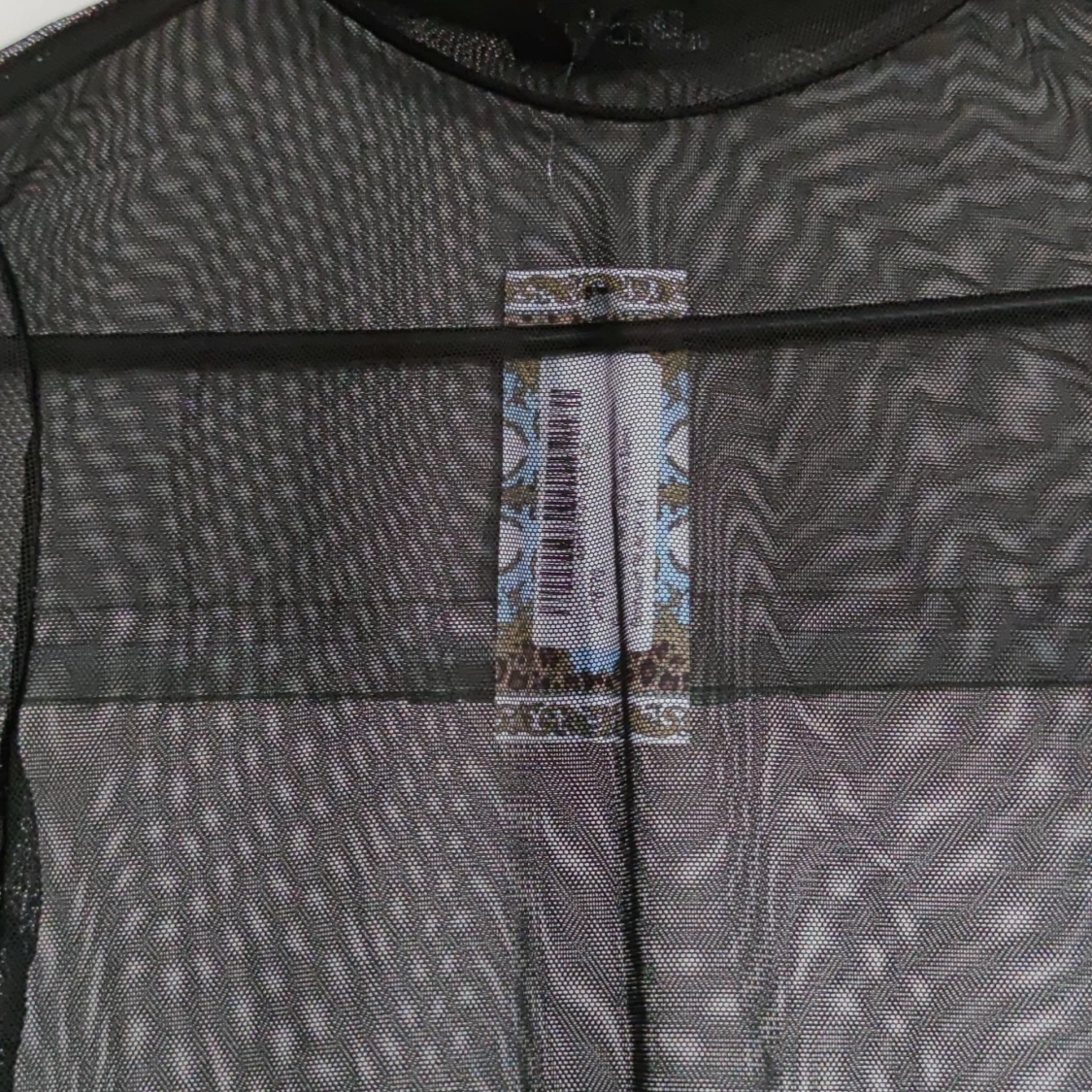 Långärmad svart mesh body bodysuit - 90