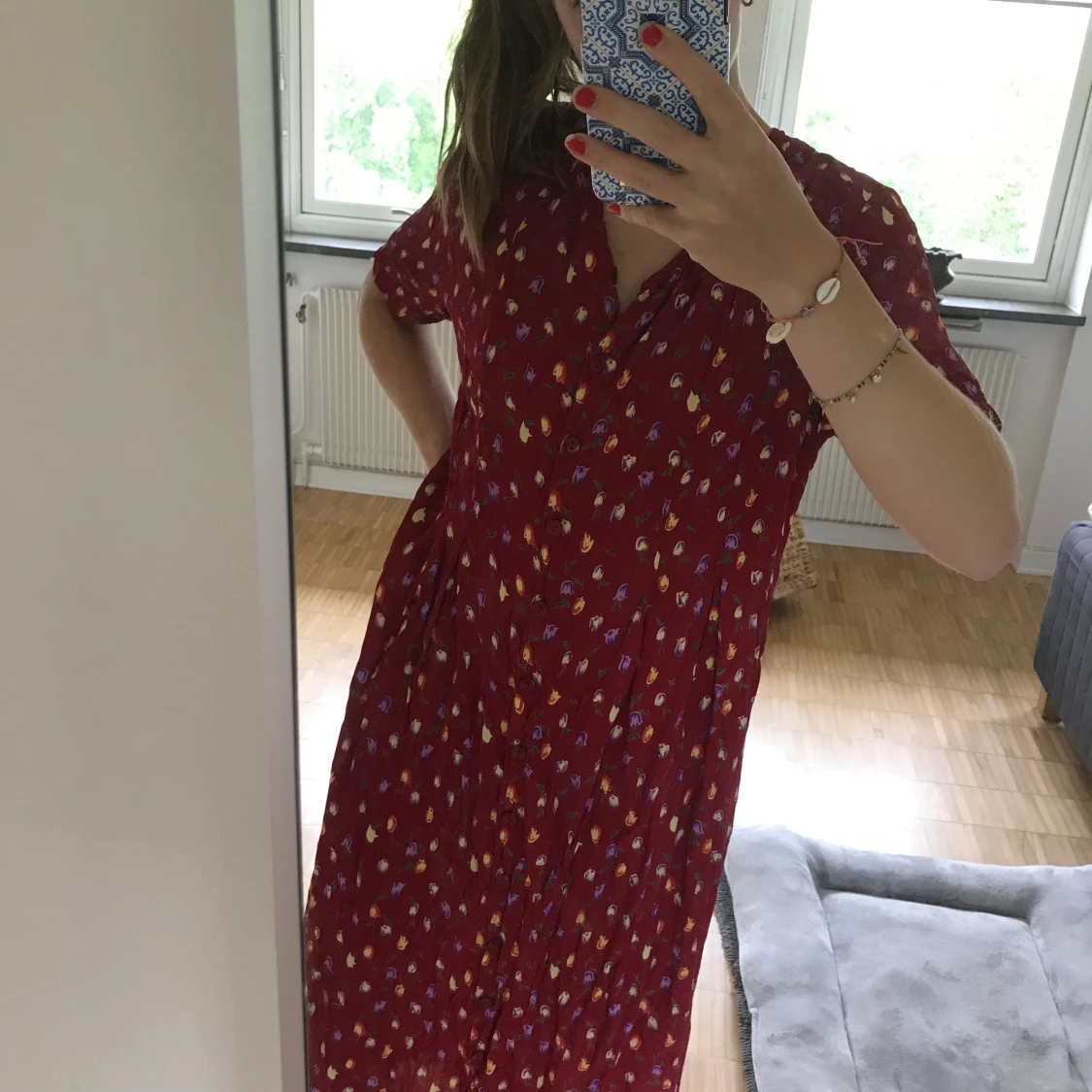 Blommig klänning - 90