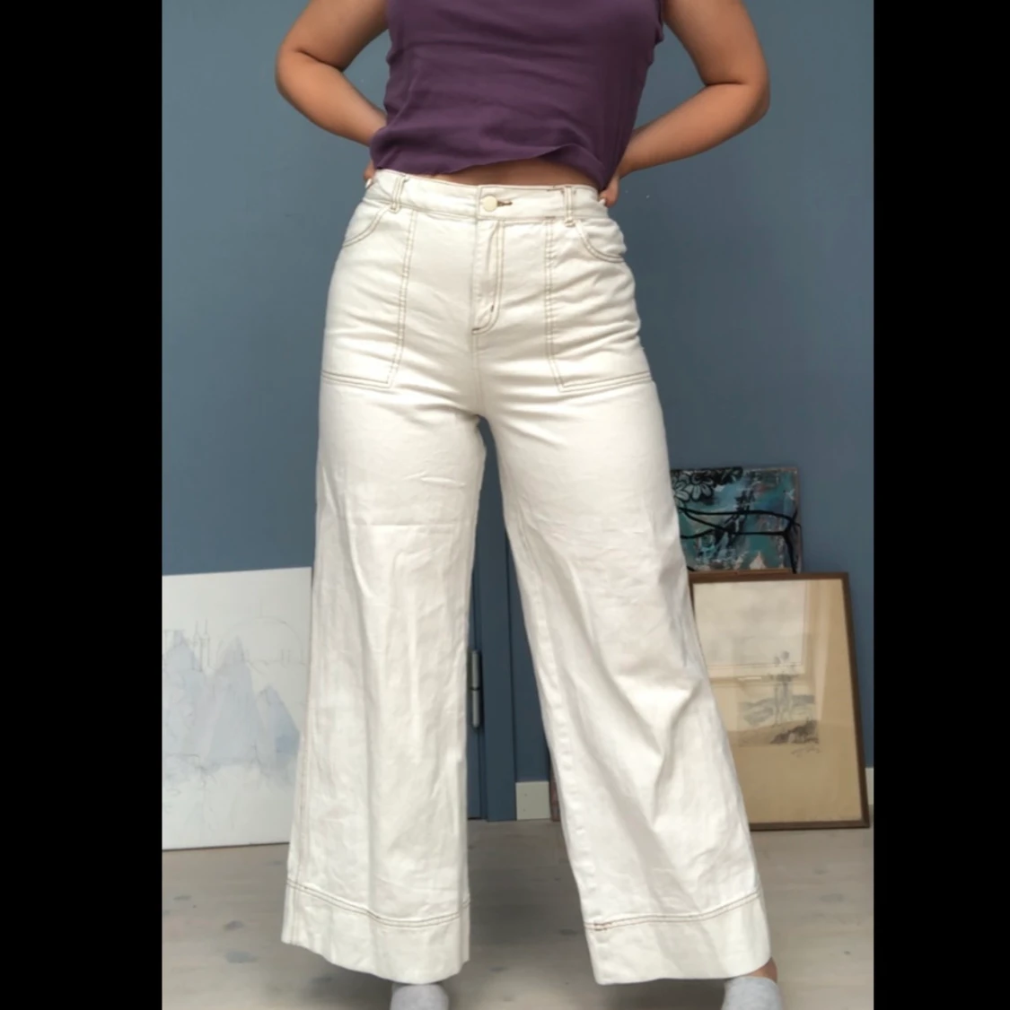 Vit/ beiga & vida jeans 