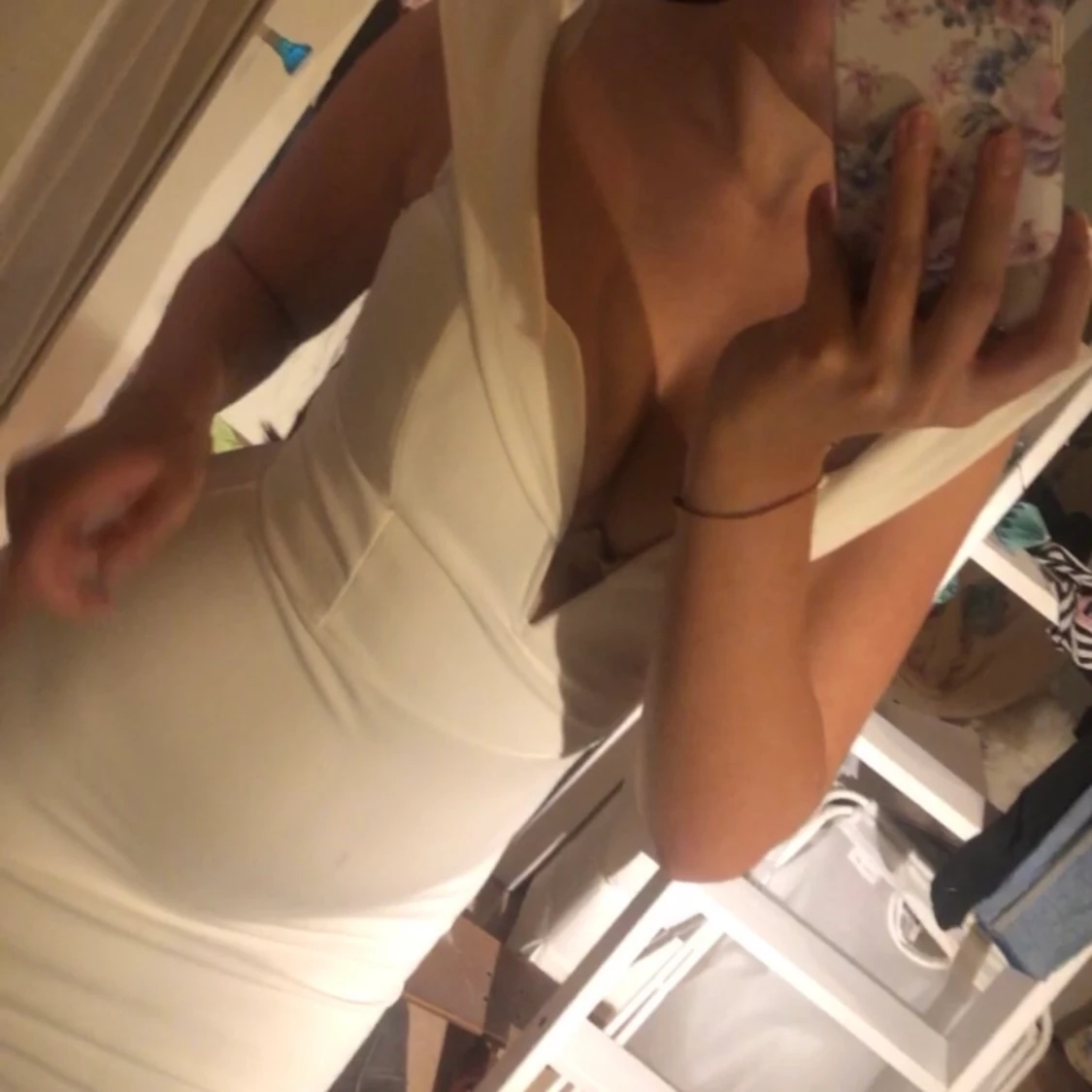 Vit bodyconklänning - 90