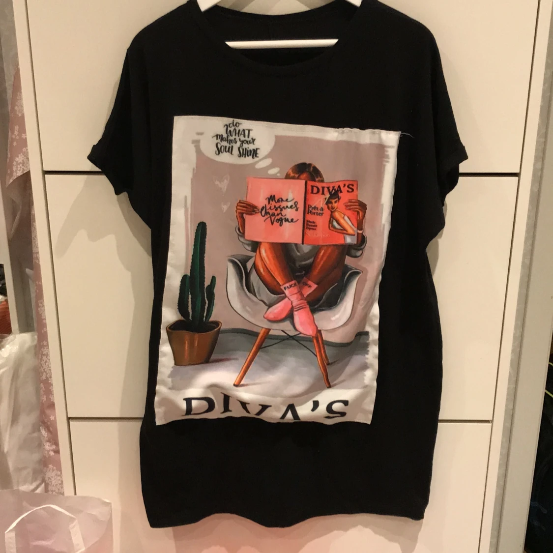 Lång T-shirt Strl M och uppåt