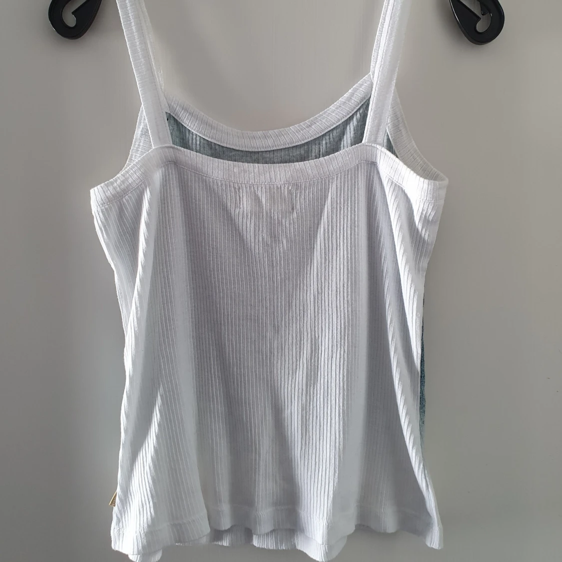 Vitt linne med jeanstryck - 91