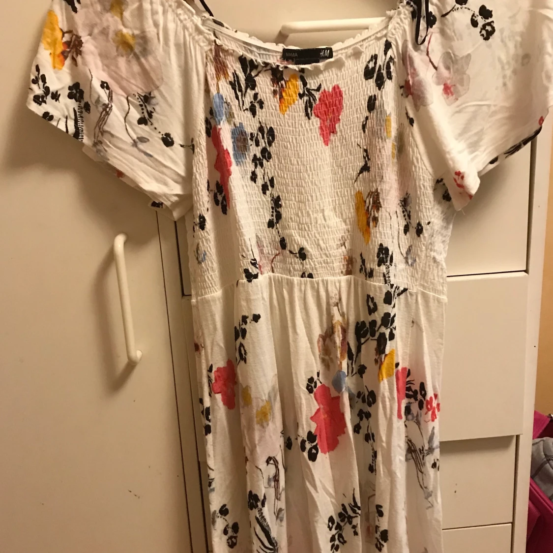 Vit klänning H&M strl S - 91