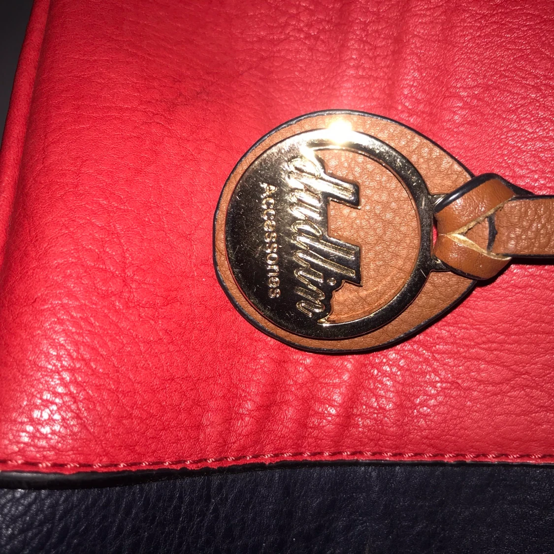 Röd & blå rymlig väska - 91