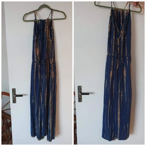 Batik klänning! - Blå/beige. Passar alla! Justerbar i midja och axlar.