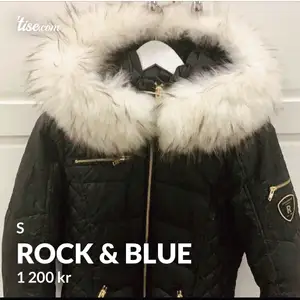 Rock & blue jacka, köptes för 4000 andvänt den en vinter bara men såklart så tvättar jag den om ni vill, Väldigt bra skick, Äkta pälls.