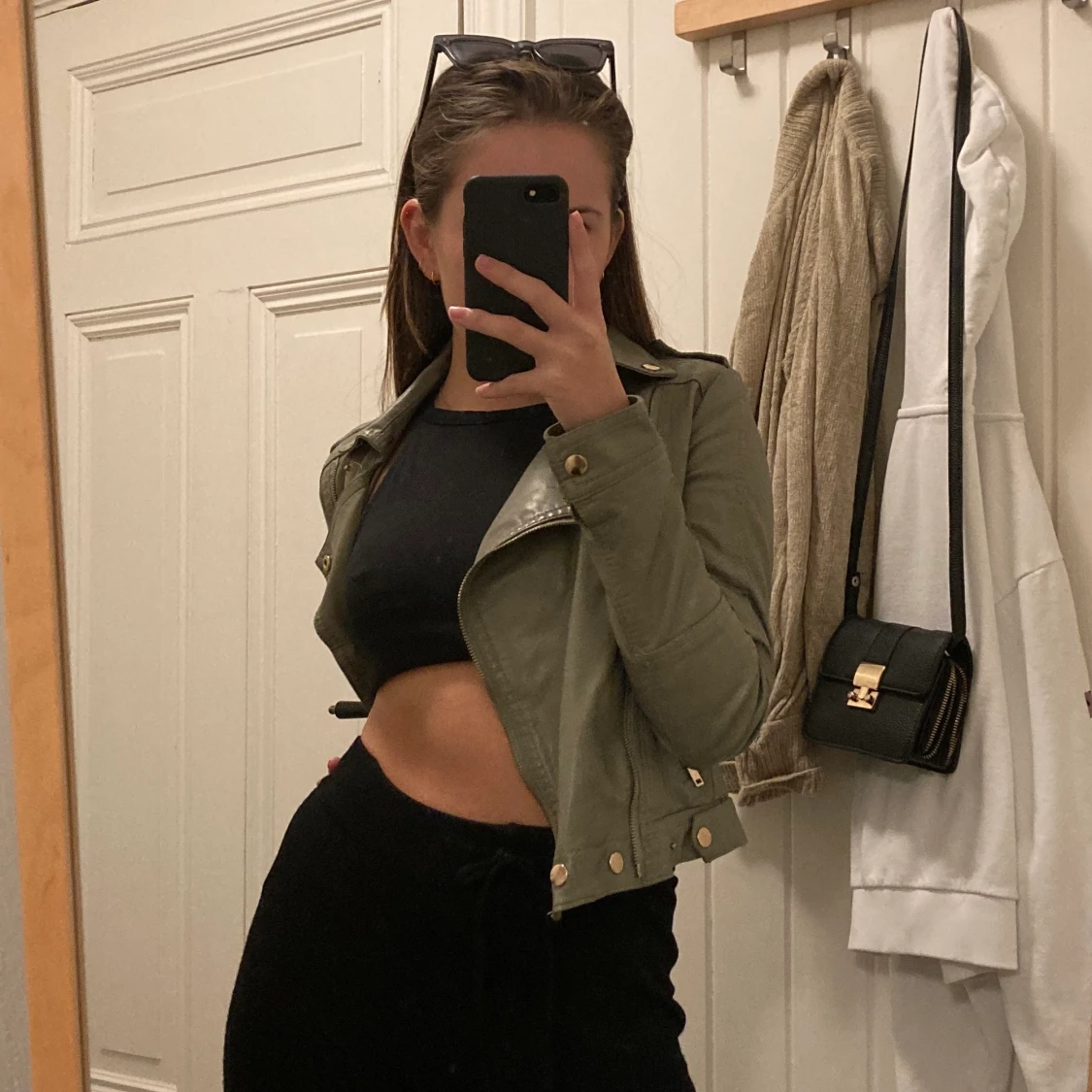 Grön Skinnjacka i storlek XS-S