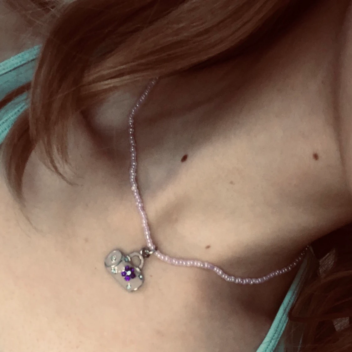 Asballt lila/rosa halsband! - 90