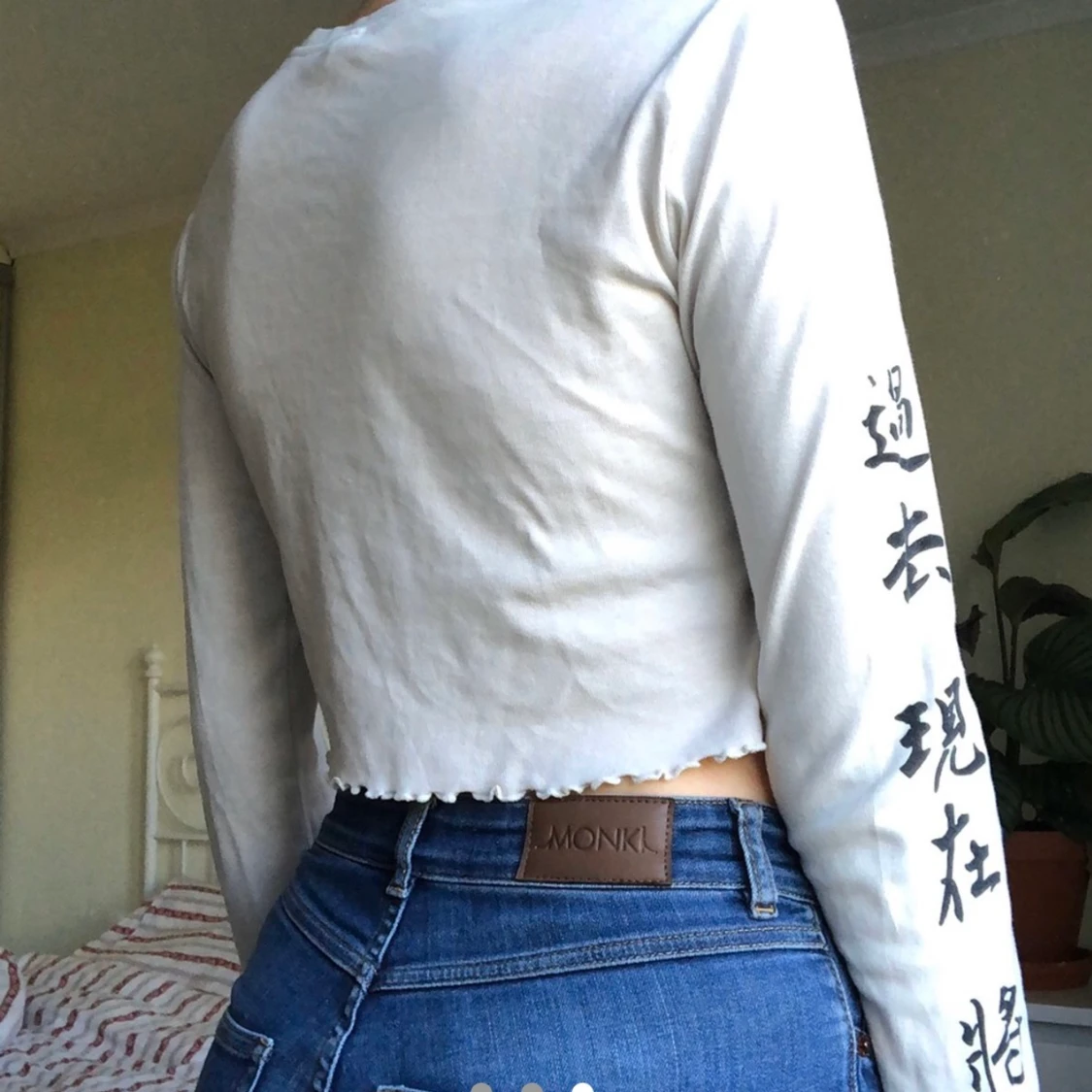 lätt beige långärmad topp - 91